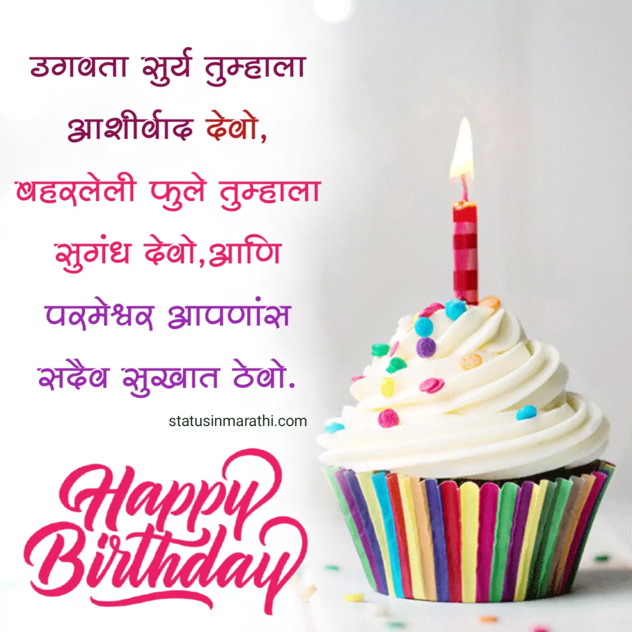 Happy birthday images in marathi