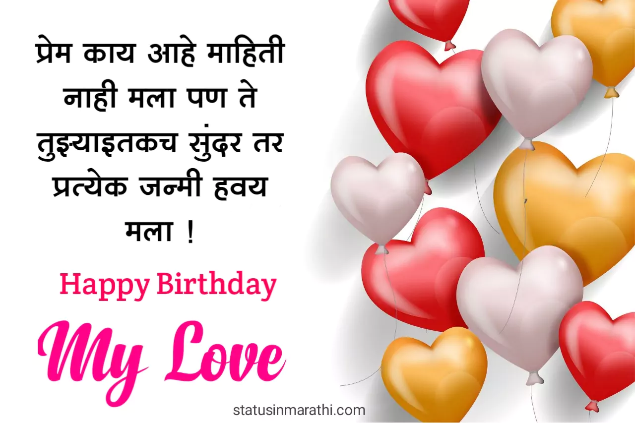 Happy Birthday Image for boyfriend in marathi