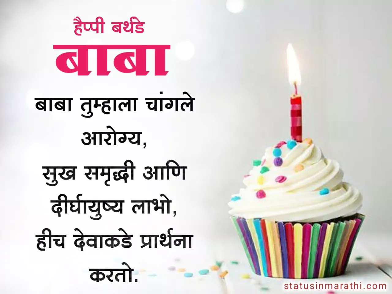 Happy Birthday Image for father in marathi