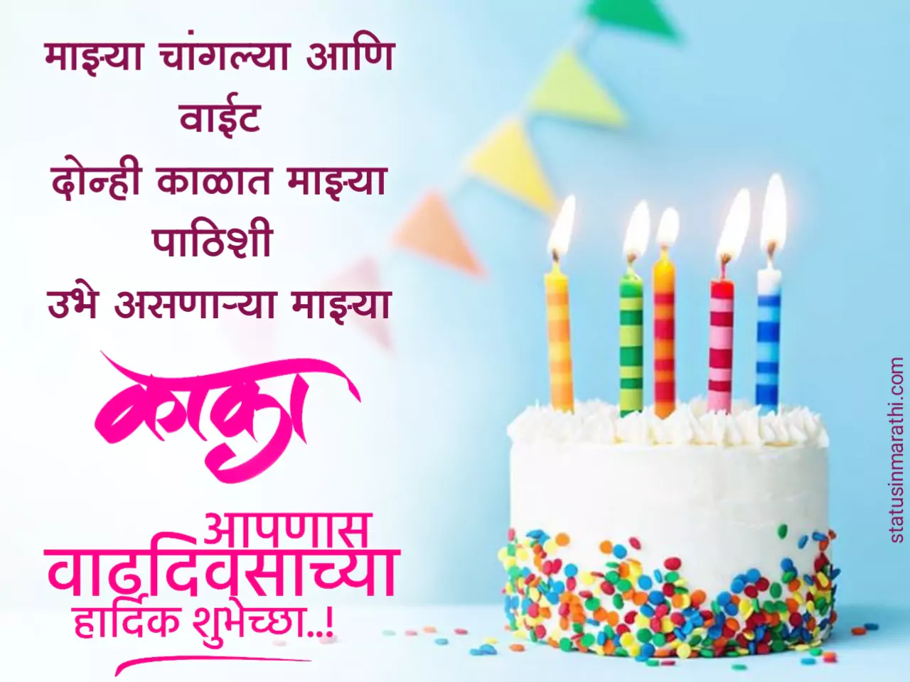 Happy Birthday wishes for uncle in marathi