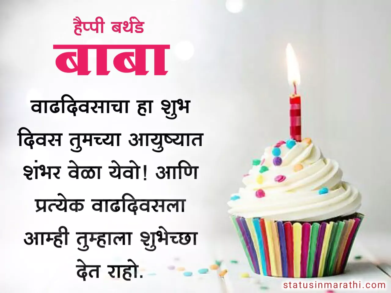 Happy Birthday wishes for father in marathi